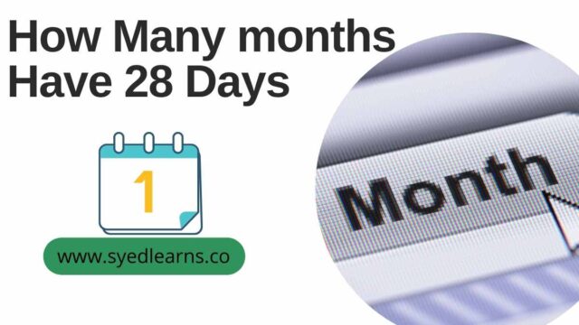 How Many months Have 28 Days